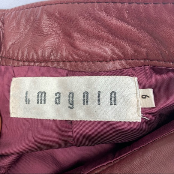 Vintage Brown Leather Pencil Skirt 6 - Picture 7 of 13